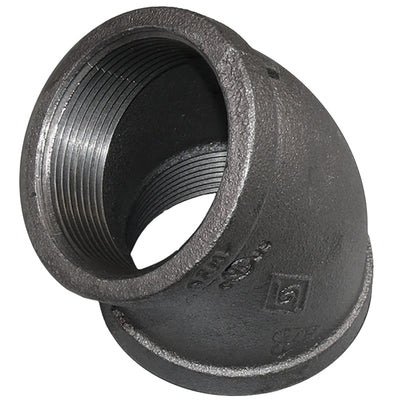 AG Malleable Iron Compact 45 Degree Elbow (Female Ports / 2