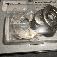 HOLT ALLEN PACK P056  -  2 X BRASS NICKEL PLATED CLOTH EYELETS FOR TURNBUCKLES