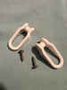 2 X HPN107 WHITE SCREW ON SAIL SHACKLE SMALL WHITE  NYLON