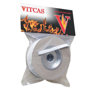 Vitcas Ceramic Fibre Sealing Strip White 10mm x 4mm 10 Metre Roll