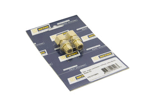 VETUS Set : male connector 1/4"bsp, tube 8mm, brass (2)