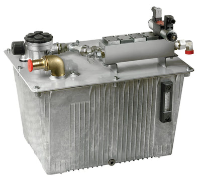 VETUS Aluminum hydraulic tank, 70lt, includes HT1013 valve, filter, temp gauge, connections and manifold