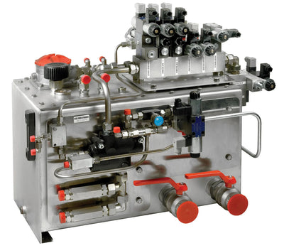 VETUS Stainless-steel hydraulic tank, 130lt, includes filter, temperature gauge and 2
