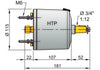 VETUS hydraulic helmpump HTP30, white, for 10 mm tubing (HTP3010)