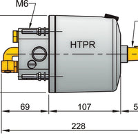 VETUS hydraulic helmpump HTP30, white, for 10 mm tubing with integral (HTP3010R)