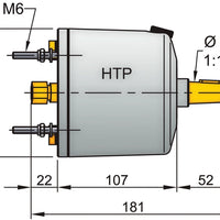 VETUS hydraulic helmpump HTP42, white, for 10 mm tubing (HTP4210)