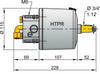 VETUS hydraulic helmpump HTP42, white, for 10 mm tubing (HTP4210R)