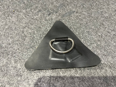 Black Hypalon D ring triangular patch  125 x 120mm