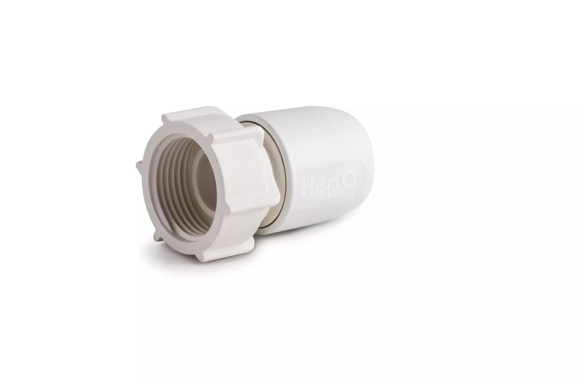 Hep2O Hand Titan Tap Connector White 15x3/4mm