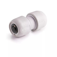 Hep2O Pb Straight Connector White 22mm