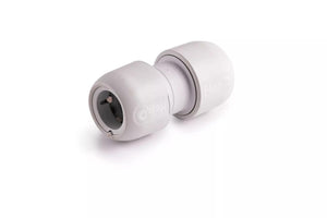 Hep2O Pb Straight Connector White 22mm