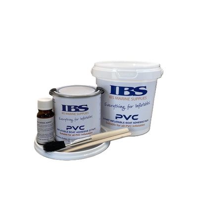 PVC Glue Pack, 2-Part Glue 250ml, Brush, Gloves, Stick & Pot