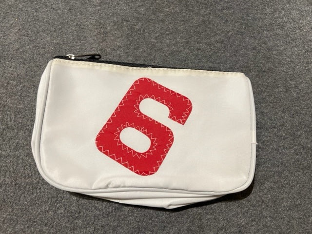 Sailcloth Small wash Bag - make-up bag   Various numbers marked on bags