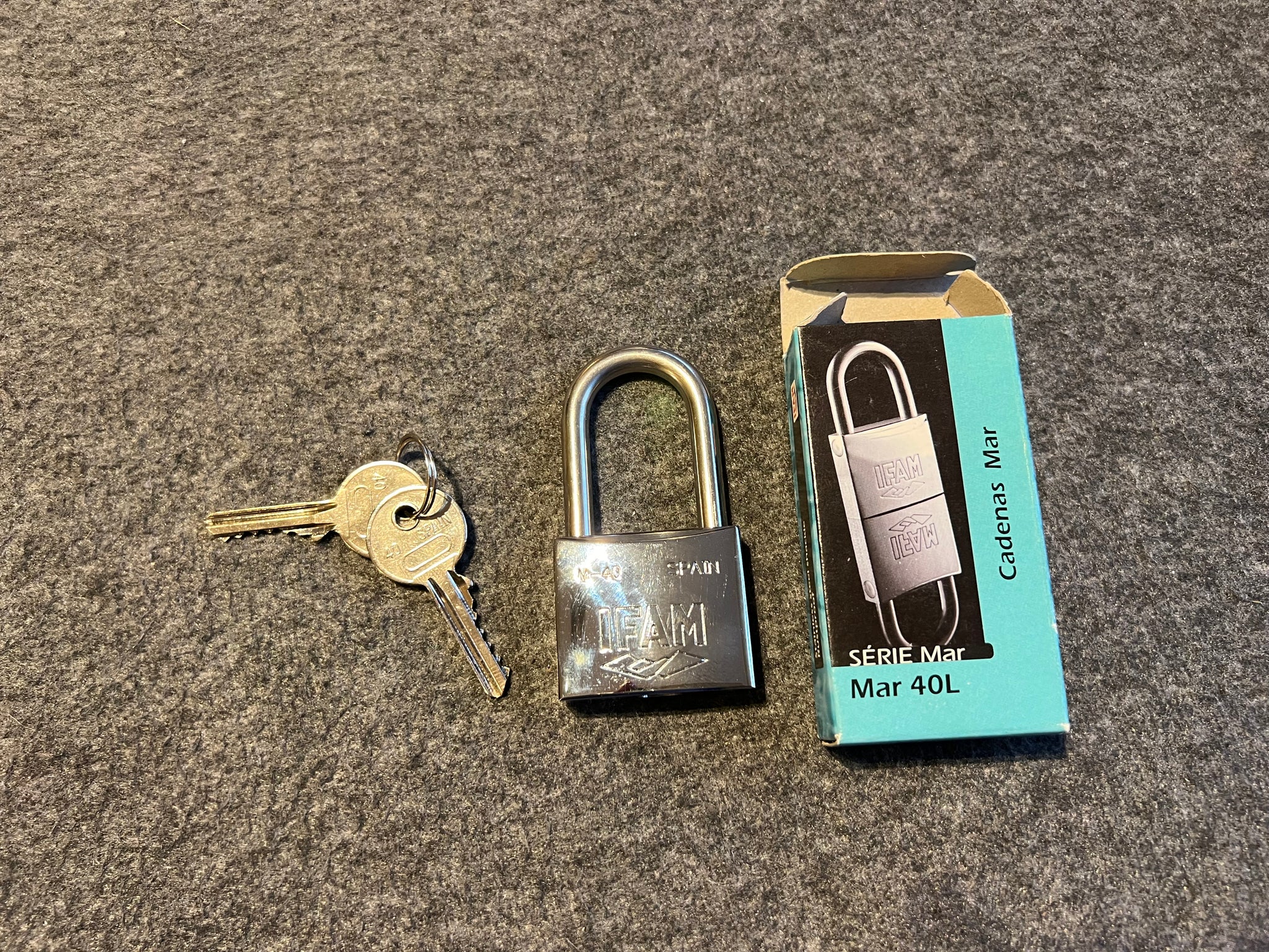 Marine Padlock AISI 316 ISO 3768 w/long shackle 40mm