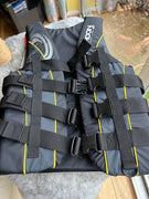 Typhoon 4 Buckle Waterski Jacket Grey/Black SMALL Adult