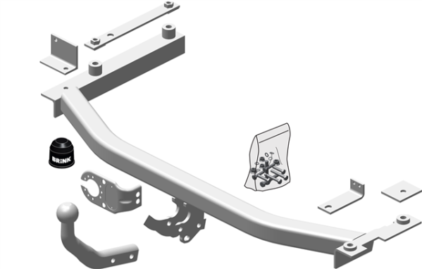 BRINK 513500 Trailer Hitch for HONDA Jazz Hatchback (GE, GG, GP, ZA)