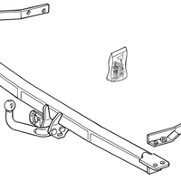 BRINK 229400 Trailer Hitch suitable for MERCEDES-BENZ E-Class Saloon (W210)