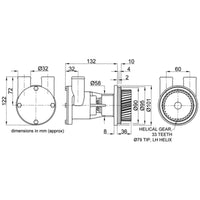 Jabsco Engine Cooling Pump 50440-1501A (32mm Hose / Flange Mount)