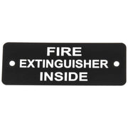 Fire Extinguisher Inside Label (L) Black with White Engrave 105 x 40mm JBL05B JBL05B