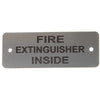 Fire Extinguisher Inside Label (L) Silver with Black Engrave 105x40mm JBL05S JBL05S