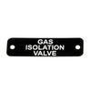 Gas Isolation Valve Label (S) Black with White Engraving 75mm x 22mm JBL11B JBL11B