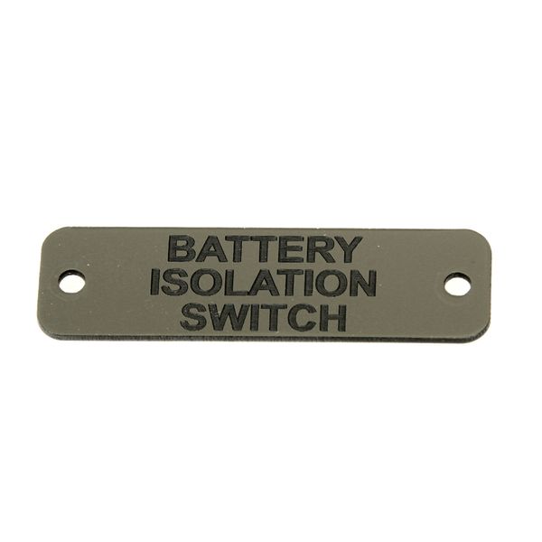 Battery Isolation Switch Label (S) Silver with Black Engrave 75 x 22mm JBL12S JBL12S