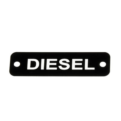 AG Diesel Label (S) Black with White Engraving 75mm x 22mm JBL20B JBL20B