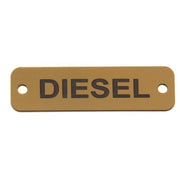 AG Diesel Label (S) Gold with Black Engraving 75mm x 22mm JBL20G JBL20G