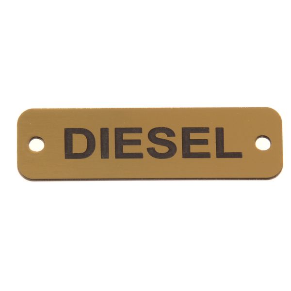AG Diesel Label (S) Gold with Black Engraving 75mm x 22mm JBL20G JBL20G