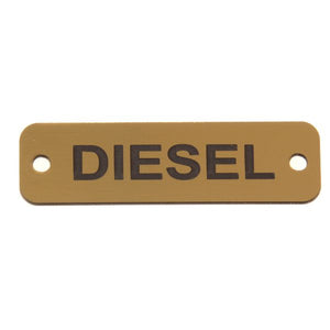 AG Diesel Label (S) Gold with Black Engraving 75mm x 22mm JBL20G JBL20G