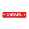 AG Diesel Label (S) Red with White Engraving 75mm x 22mm JBL20R JBL20R