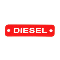 AG Diesel Label (S) Red with White Engraving 75mm x 22mm JBL20R JBL20R