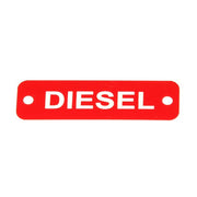 AG Diesel Label (S) Red with White Engraving 75mm x 22mm JBL20R JBL20R