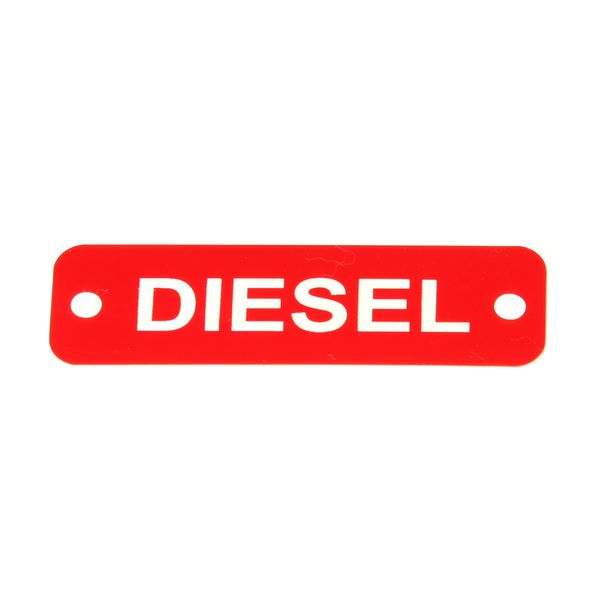 AG Diesel Label (S) Red with White Engraving 75mm x 22mm JBL20R JBL20R