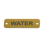 AG Water Label (S) Gold with Black Engraving 75mm x 22mm JBL21G JBL21G