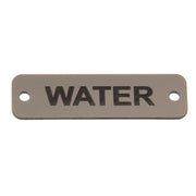 AG Water Label (S) Silver with Black Engraving 75mm x 22mm JBL21S JBL21S