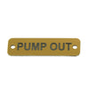 AG Pump Out Label (S) Gold with Black Engraving 75mm x 22mm JBL22G JBL22G