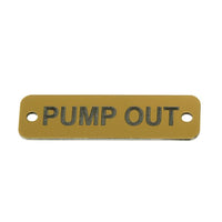 AG Pump Out Label (S) Gold with Black Engraving 75mm x 22mm JBL22G JBL22G