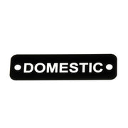AG Domestic Label (S) Black with White Engraving 75mm x 22mm JBL24B JBL24B