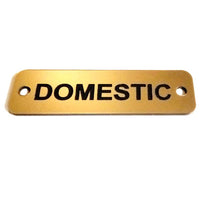 AG Domestic Label (S) Gold with Black Engraving 75mm x 22mm JBL24G JBL24G
