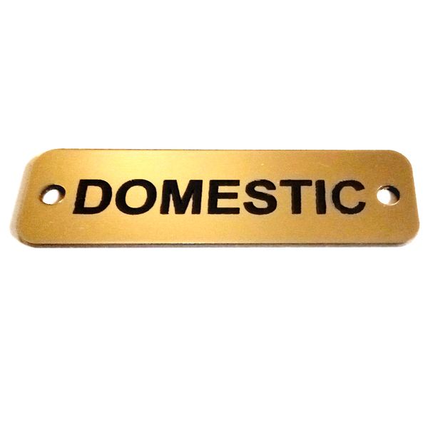 AG Domestic Label (S) Gold with Black Engraving 75mm x 22mm JBL24G JBL24G