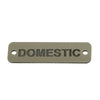 AG Domestic Label (S) Silver with Black Engraving 75mm x 22mm JBL24S JBL24S