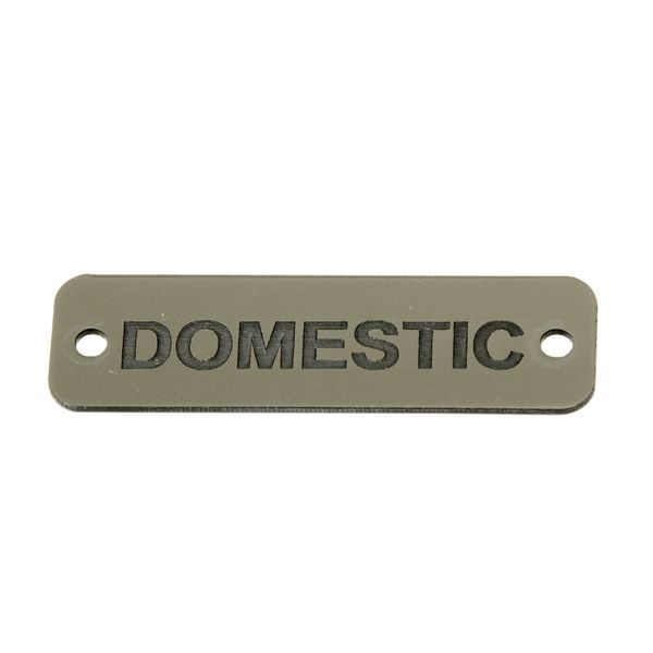 AG Domestic Label (S) Silver with Black Engraving 75mm x 22mm JBL24S JBL24S