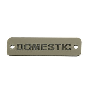 AG Domestic Label (S) Silver with Black Engraving 75mm x 22mm JBL24S JBL24S