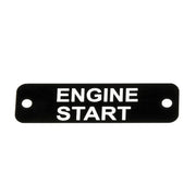 AG Engine Start Label (S) Black with White Engraving 75mm x 22mm JBL25B JBL25B
