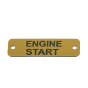 AG Engine Start Label (S) Gold with Black Engraving 75mm x 22mm JBL25G JBL25G