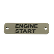 AG Engine Start Label (S) Silver with Black Engraving 75mm x 22mm JBL25S JBL25S