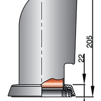 VETUS cowl ventilator JERRY, 75 mm, SS 316, red interior (JER316R)