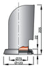 VETUS cowl ventilator JERRY, 75 mm, SS 316, white interior (JER316WR)