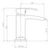 AG Descent Mini Mono Basin Mixer Tap with Push Waste in Matt Black